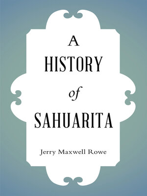 cover image of A History of Sahuarita
